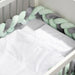 Woven Belt Cot Bumper - Grey & Mint-Cot Bumpers-Little Whitehouse