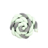 Woven Belt Cot Bumper Grey and Mint
