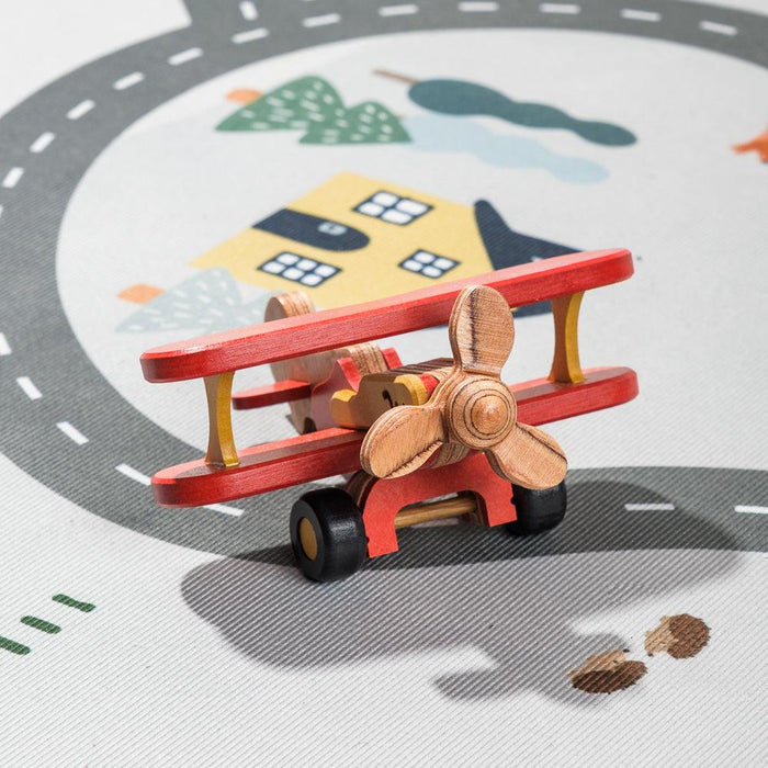 Zippy  Wooden Biplane - Red-Toys-Little Whitehouse