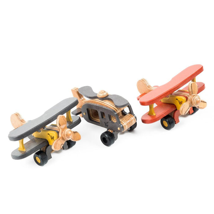 Zippy  Wooden Biplane - Red-Toys-Little Whitehouse